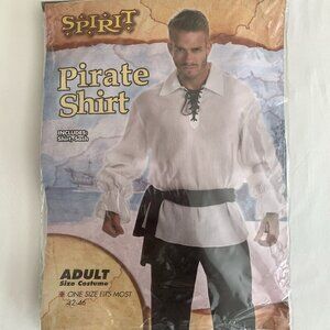 Spirit Pirate Shirt And Sash 42-46 Halloween Cosplay Costume New